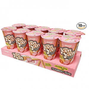 Meiji Yan Yan Dipping Sticks, Strawberry Crème - 2 oz, Pack of 10 @ Amazon