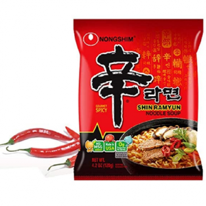 NongShim Shin Ramyun Noodle Soup, Gourmet Spicy, 4.2 Ounce (Pack of 20) @ Amazon.com
