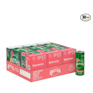 Perrier 法国巴黎天然果味气泡水250ml 30罐装热销 @ Amazon