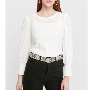 Express 泡泡袖长袖T恤