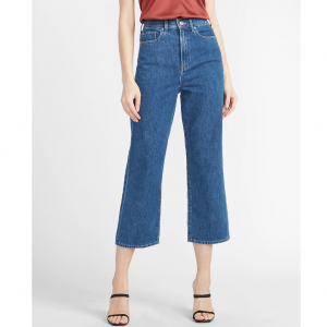 Express 高腰阔腿牛仔裤