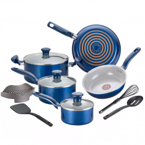 T-fal 陶瓷鍋具12件套 藍色 @ Target