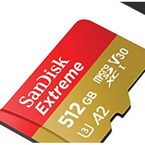 Amazon - SanDisk Extreme 512GB U3 A2 V30 microSDXC 存储卡，9.1折