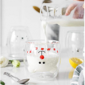 MUCHENGGIFT 围巾小熊玻璃杯