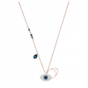 Swarovski Duo Evil Eye Pendant, Blue, Mixed Plating