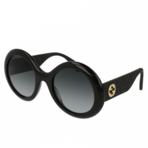 Gucci - GG0101S Grey Gradient and Black Framed Round Sunglasses for Women