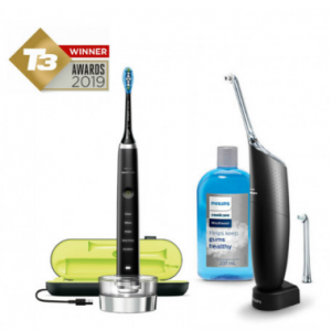 Philips DiamondClean Toothbrush 2019 Edition + AirFloss Pro in Black Bundle