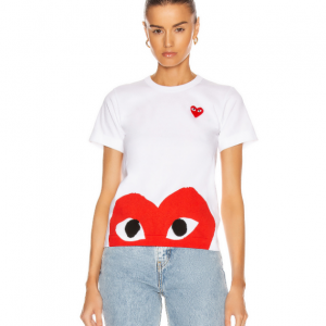 COMME DES GARCONS PLAY Red Emblem Heart Tee