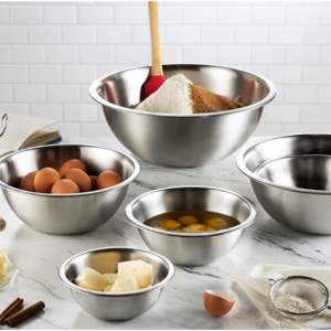 FineDine 不锈钢搅拌碗6个，不同尺寸