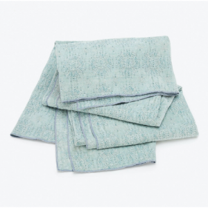 Jacquard 毯子，水蓝色