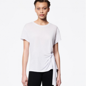 Andrew Marc Asymmetrical Tie Front 女士T恤