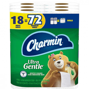 Charmin 小熊超温和配方卫生纸18 Mega卷 相当于72卷 @ Amazon