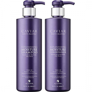 ALTERNA CAVIAR ANTI-AGING REPLENISHING MOISTURE SHAMPOO AND CONDITIONER 16.5 OZ (WORTH $132)