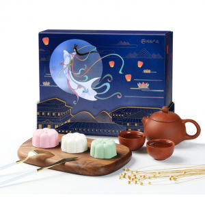 冰激凌内馅,中秋雪芙糕点月饼礼盒提货卡