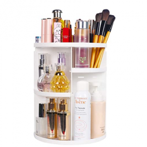 Sanipoe 360度旋转化妆品收纳架，白色 @ Amazon