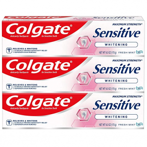 Colgate 抗敏感美白牙膏 薄荷凝胶  6oz x 3支