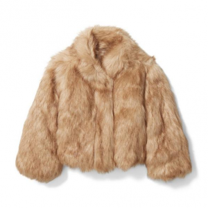 儿童人造皮草短外套