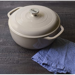 Lodge Enameled Dutch Oven, 6 Qt, Sandalwood @ Amazon