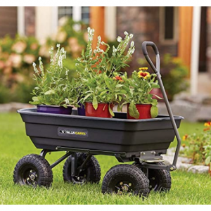 Gorilla Carts Utility Cart with Steel Frame, 600 Pound Capacity, and 10 Inch Tires @ Amazon