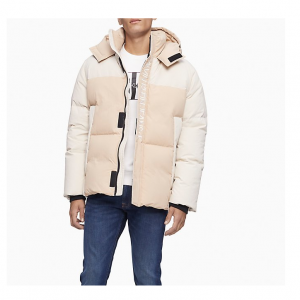 calvin klein eco series recycled nylon down puffer jacket