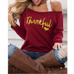 FairySeason Thankful Heart Off Shoulder 上衣
