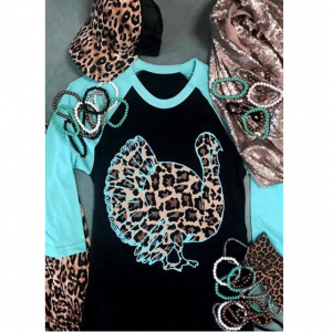 FairySeason Leopard Printed Gobbler Baseball T恤