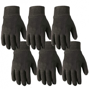 Wells Lamont  6 Pair Bulk Pack Jersey Cotton Work & Gardening Gloves, Large, Brown @ Amazon