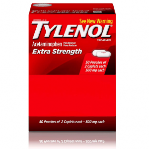 Tylenol Extra Strength Caplets with Acetaminophen, Pain Reliever & Fever Reducer 100count @ Amazon