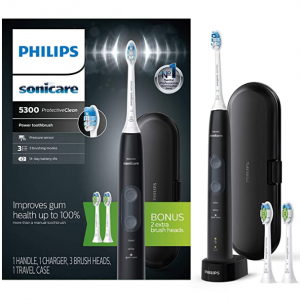 Philips Sonicare ProtectiveClean 5300 Rechargeable Electric Toothbrush, Black HX6423/34 @ Amazon