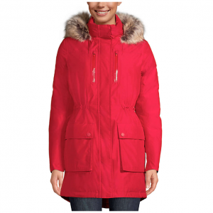 Lands End Women's Expedition Waterproof Down Winter Parka with Faux Fur Hood