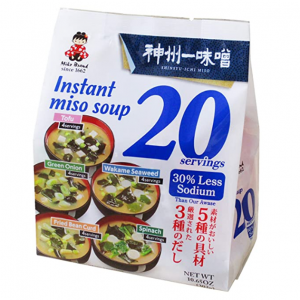 Miko Brand Instant Miso Soup Awase-Variety-30% Less Sodium, 10.65 Ounce @ Amazon