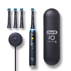 Oral-B iO Series 9 Electric Toothbrush With 4 Brush Heads, Black Onyx
