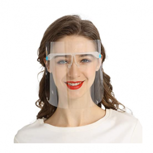 Peesnt Clear Plastic Glass Face Shields, 8 Shields and 4 Glasses $11.99 @ Amazon