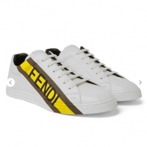 Fendi Logo-Print Leather Sneakers £325 shipped @ Mr Porter