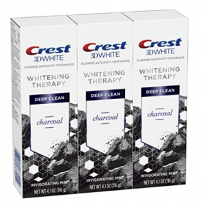 Crest Charcoal 3D White Toothpaste, 4.1 Ounce, Pack of 3 @ Amazon