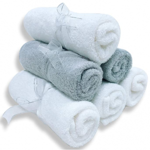 SWEET DOLPHIN Organic Baby Washcloths, 6 Pack @ Amazon