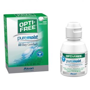 Opti-Free Puremoist Multi-Purpose Disinfecting Solution with Lens Case, 2-Ounces @ Amazon