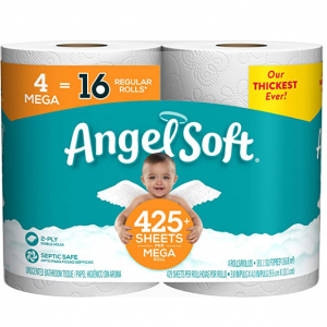 Angel Soft 超柔软双层卫生纸4卷 相当于16卷 @ Amazon