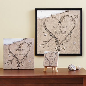 Heart in Sand Canvas