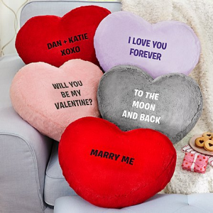 Plush Heart Message Pillow