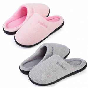 40% off REDESS 2 Pairs Women's Warm Soft Cozy Fleece Lining House Slippers @ Amazon