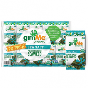 gimMe Snacks 海盐口味有机海苔脆片 20包 @ Amazon