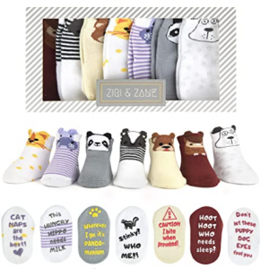 ZIRI & ZANE Baby Socks Gift Set - 7 Unique Pairs @ Amazon