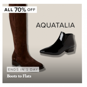 70% Off All Aquatalia Boots & Flats Sale @ Rue La La