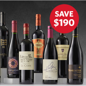 12 Bottle Wines $69.99 & Bonus Bootles & Glasses