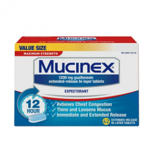 Mucinex Maximum Strength 12-Hour Chest Congestion Expectorant Tablets, 42 Count $25.89 