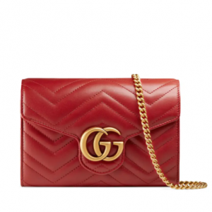 Nordstrom官網 Gucci GG Matelassé 紅色鏈條單肩包熱賣