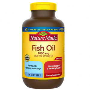 Nature Made Omega 3鱼油 1000 mg 175粒 保护心脏健康 @ Amazon