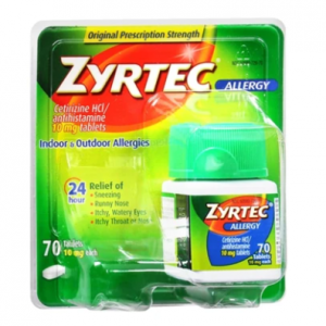 Zyrtec Allergy 10 mg Tablets 70 Tablets $34.37 shipped