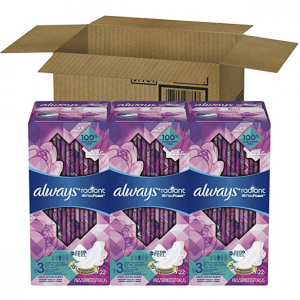 Always Radiant 夜用液体卫生巾 22片*3盒 共66片 @ Amazon